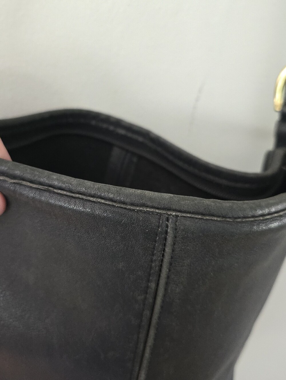 COACH Vintage Leather Soho Rivington 4141 Shoulder/Hobo Bag Black - Picture 9 of 16
